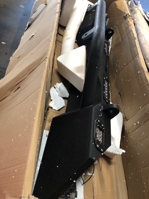 Photo 3 of Nilight Front Bumper Compatible for 2007 2008 2009 2010 2011 2012 2013 2014 2015 2016 2017 Jeep Wrangler JK/JKU 2018 2019 2020 2021 2022 JL/JLU 2020-2022 Gladiator JT Rock Crawler Winch Plate
