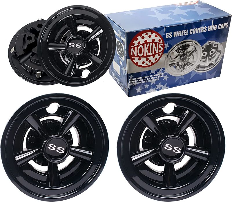 Photo 1 of *INCOMPLETE* NOKINS Golf Cart SS Wheel Covers Hub Caps for Most Golf Carts 8 inch(Set of 4)
