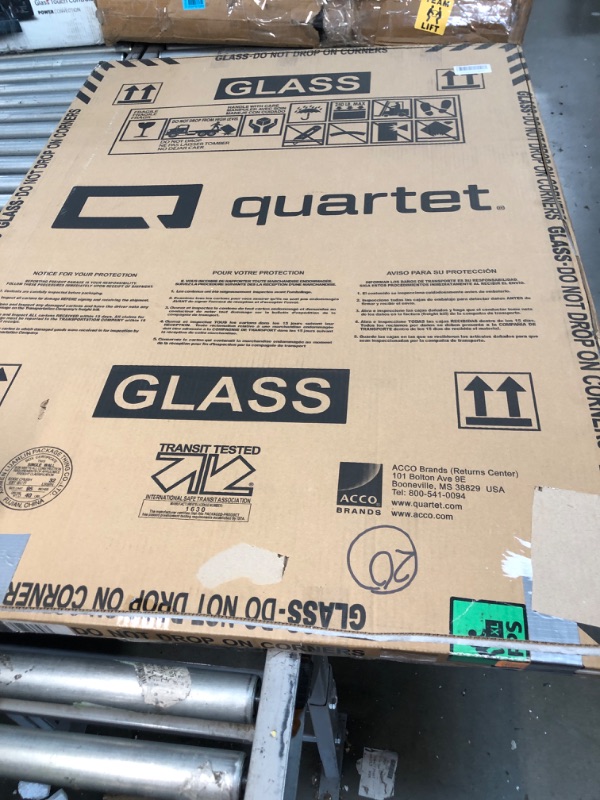 Photo 1 of Quartet Infinity Black Glass Magnetic Marker Board, 48 x 36
