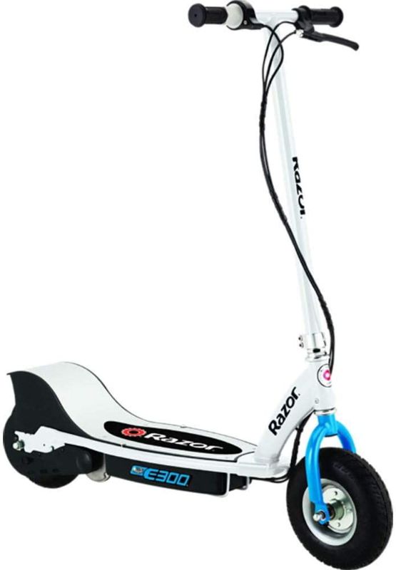 Photo 1 of Razor E300 Electric Scooter - White/Blue, One Size
