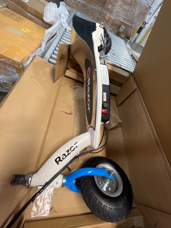 Photo 2 of Razor E300 Electric Scooter - White/Blue, One Size
