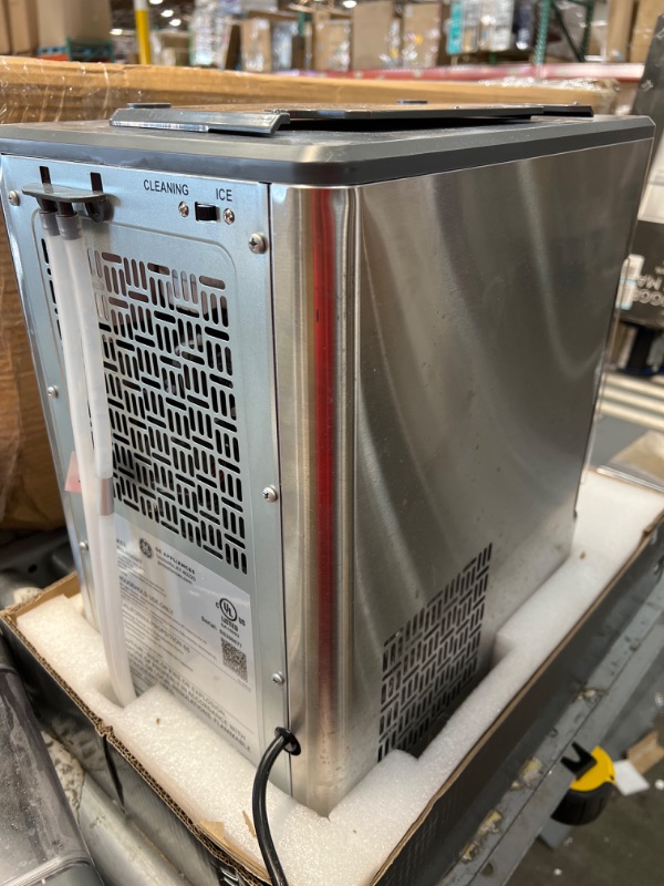 Photo 1 of GE Profile Opal | Countertop Nugget Ice Maker with Side Tank | Portable Ice Machine Makes up to 24 lbs. of Ice Per Day | Stainless Steel Finish
