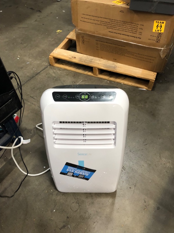 Photo 8 of **minor damage**
SereneLife SLPAC8 Portable Air Conditioner Compact Home AC Cooling Unit with Built-in Dehumidifier & Fan Modes, Quiet Operation, Includes Window Mount Kit, 8,000 BTU, White
