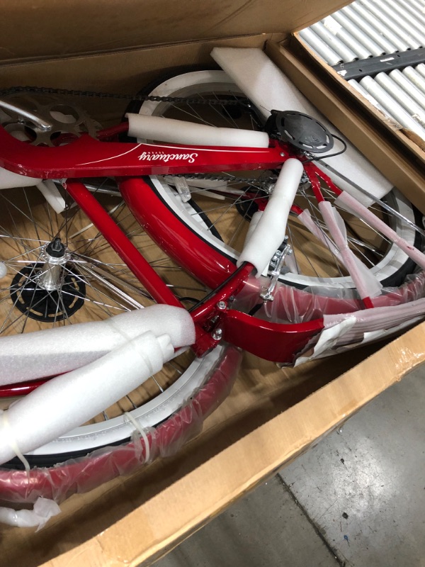 Photo 7 of **opened**
Schwinn Sanctuary 7 Comfort Cruiser Bike, Featuring Retro-Styled 18-Inch/Medium Steel Step-Over Frame and 7-Speed Drivetrain with Front and Rear Fende
