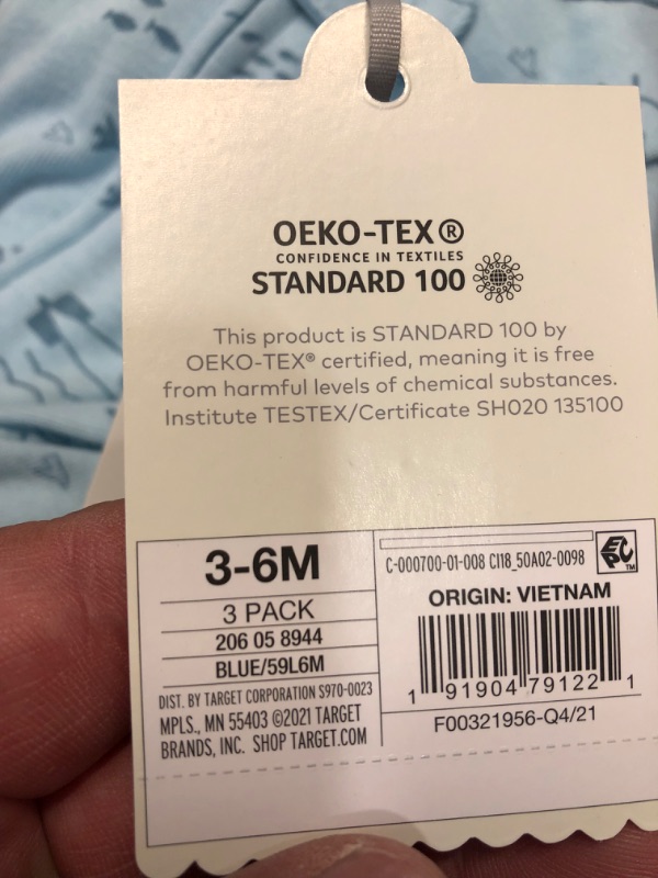 Photo 4 of Baby Boys' 3pk Sweet Seaside Zip-Up Sleep N' Play - Cloud Island™ Blue
SIZE 3-6 MONTHS