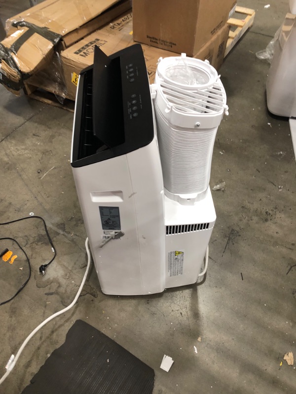 Photo 7 of ***MISSING ACCESORIES*** Dreo TwinCool 12000 BTU Smart Inverter Portable Air Conditioner with Dual Hose, 42dB Quiet,Powerful Cooling, Up to 450 Sq Ft, Remote Control, Dehumidify, 24H Timer, Window Mount Kit, White, DR-HAC001
