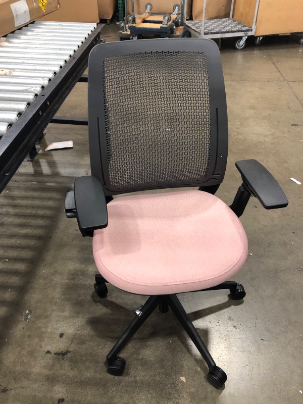 Photo 4 of Steelcase Series 2 Office Chair, Air Back, Carpet Casters, Era Fabric (Pink Lemonade)
