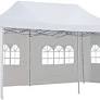 Photo 1 of 10x20 Ft Pop up Canopy Party Wedding Gazebo Tent Shelter with Removable Side Walls White.
