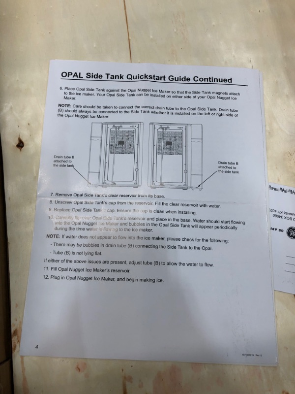 Photo 2 of ***PARTS ONLY*** GE Profile Opal | Countertop Nugget Ice Maker with Side Tank | Portable Ice Machine Makes up to 24 Lbs. of Ice per Day | Stainless Steel Finish.
