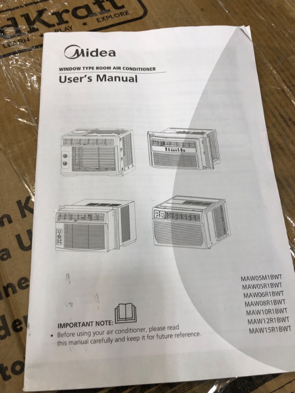 Photo 2 of Midea MAW08R1BWT 8,000 BTU Window AC W/Remote.
