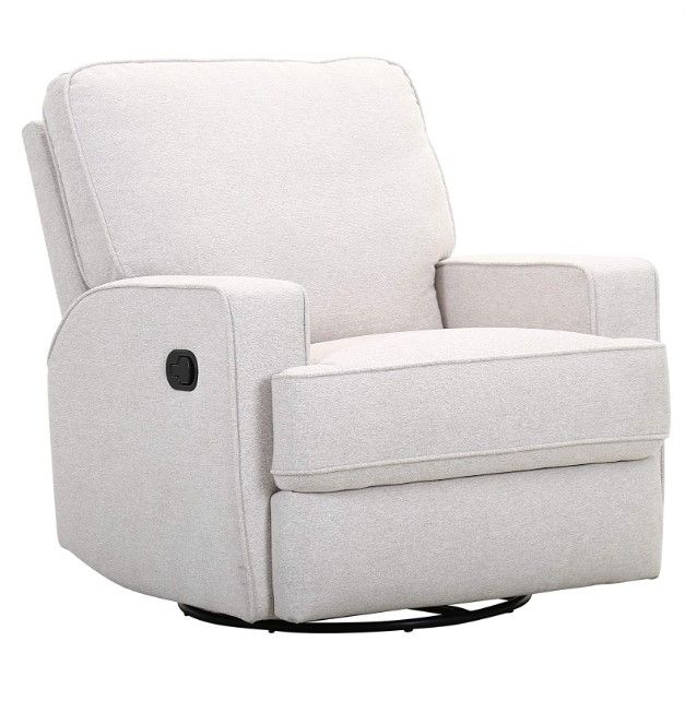 Photo 1 of Amazon Brand – Ravenna Home Contemporary Swivel Glider Recliner Chair, 33.9"W, Cream
