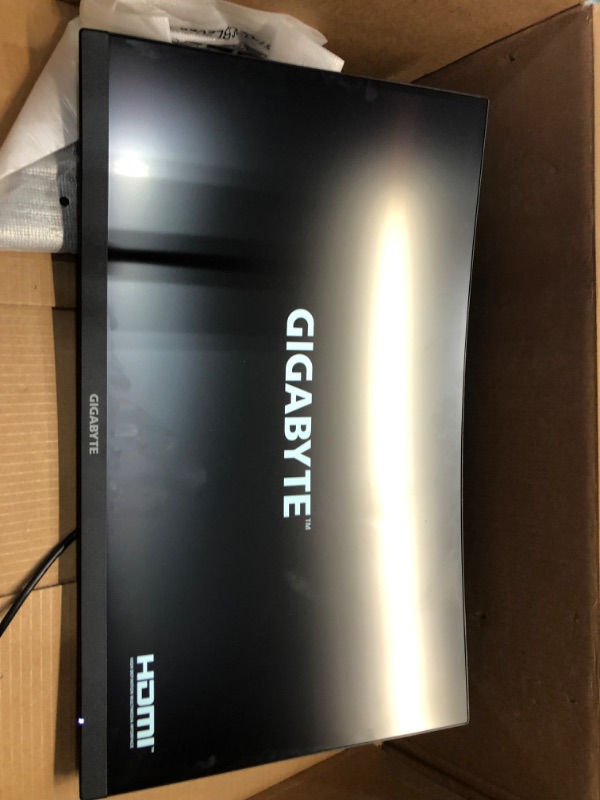 Photo 2 of GIGABYTE G27QC A (27" 165Hz 1440P Curved Gaming Monitor, 2560 x 1440 VA 1500R Display, 1ms (MPRT) Response Time, 88% DCI-P3, HDR Ready, 1x Display Port 1.2)
