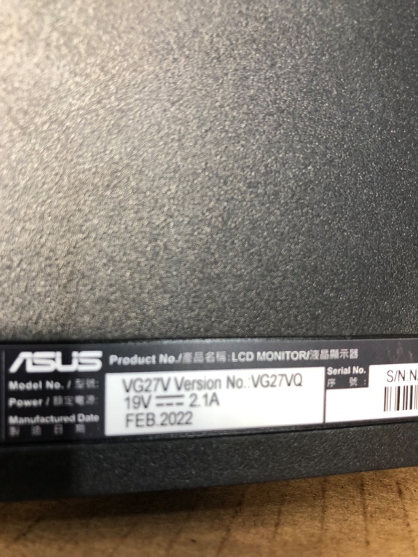 Photo 3 of Asus TUF Gaming VG27VQ 27” Curved Gaming Monitor 165Hz Full HD (1920 X 1080) 1ms Elmb Eye Care DisplayPort HDMI Dual-Link DVI-D (Renewed) 1 mounting hole is broke and the mount is broken
