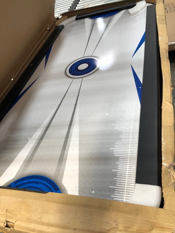 Photo 2 of **MINOR DAMAGE**
Hathaway Vega 5-ft LED Arcade Air Hockey Table with Electronic Scorer, LED Pucks and LED Strikers, Indoor Family Recreation Game Room,Blue / Black
