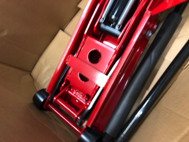 Photo 1 of **USED**
BIG RED AT84007R Torin Hydraulic Low Profile Service/Floor Jack with Dual Piston Quick Lift Pump, 4 Ton (8,000 lb) Capacity, Red

