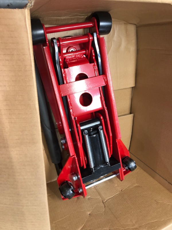 Photo 1 of **USED**
BIG RED AT84007R Torin Hydraulic Low Profile Service/Floor Jack with Dual Piston Quick Lift Pump, 4 Ton (8,000 lb) Capacity, Red
