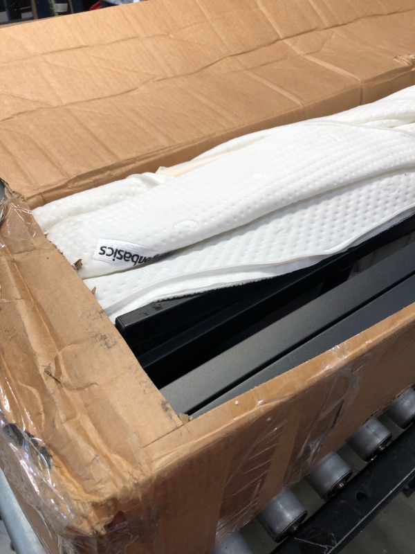 Photo 1 of **USED-LOOSE HARDWARE**
Amazon Basics Smart Box Spring Bed Base, 9-Inch Mattress Foundation - Cal King, Tool-Free Easy Assembly
