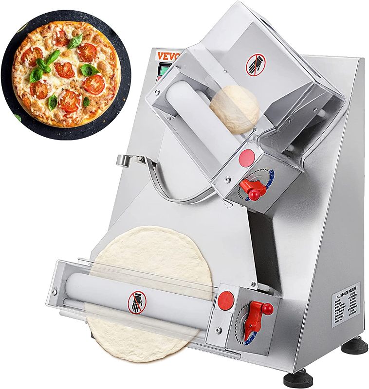 Photo 1 of *MINOR DENT**
VEVOR Commercial Dough Roller Sheeter 11.8inch Electric Pizza Dough Roller Machine 370W Automatically Suitable for Noodle Pizza Bread and Pasta Maker Equipment
