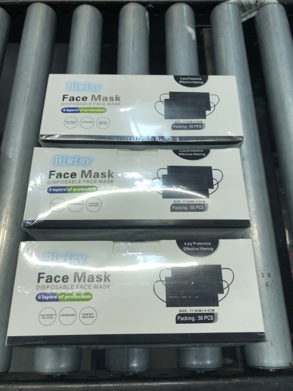 Photo 1 of 3-PACK
50PC FACE MASK BUNDLE WITH MULTPLE LAYERS 