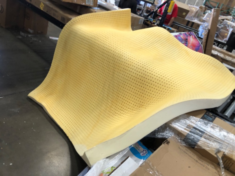 Photo 1 of -STAINED- NEEDS CLEANING- 76 X 80 X 3 
Natural Latex Mattress Topper - Soft - 3 Inch - King Size