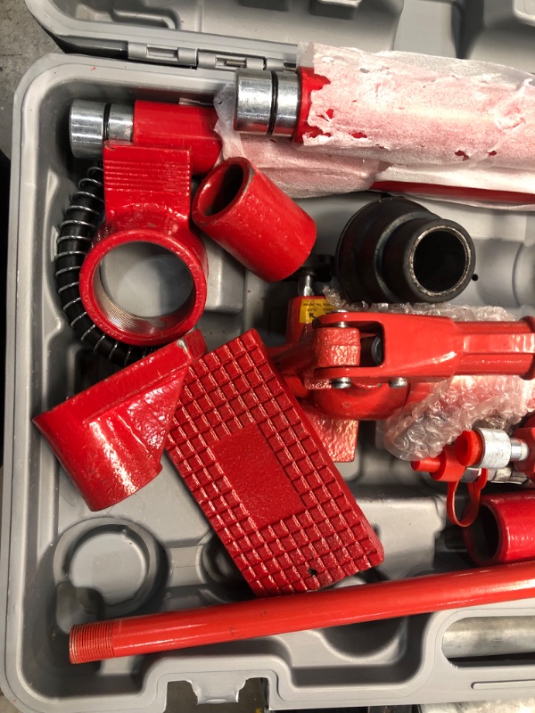Photo 1 of -CASE HAS DAMAGE-
Mophorn 10 Ton Porta Power Kit 1.4M (55.1 inch) Oil Hose Hydraulic Car Jack Ram Autobody Frame Repair Power Tools for Loadhandler Truck Bed Unloader Farm and Hydraulic Equipment Construction
