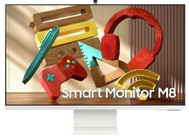 Photo 1 of Samsung 32" M8 UHD/4K Smart Monitor with Streaming TV and SlimFit Camera Included (Warm White)(LS32BM801UNXGO)
