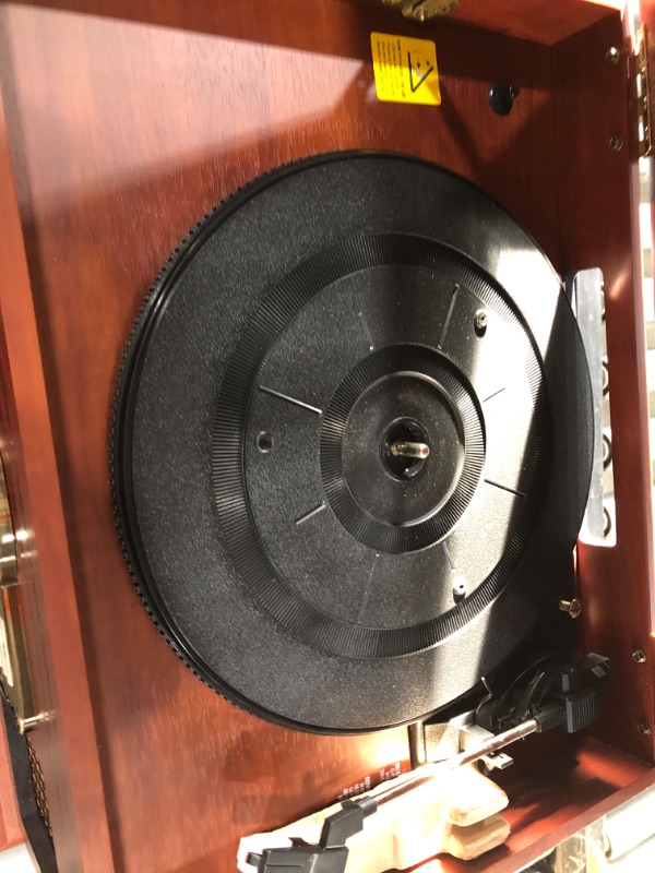 Photo 2 of -NOT FUNCTIONAL-PARTS ONLY!!
Victrola Nostalgic 6-in-1 Bluetooth Record Player & Multimedia Center with Built-in Speakers - 3-Speed Turntable, CD & Cassette Player, FM Radio | Wireless Music Streaming | Mahogany
