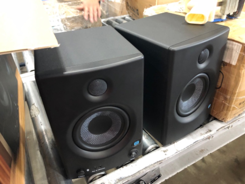 Photo 2 of PreSonus Eris E5 BT-5.25" Near Field Studio Monitors with Bluetooth, 100W Power, Subwoofer Output, Plus Balanced and Unbalanced Inputs
- Missing/loose hardware // Minor cosmetic damaged 
