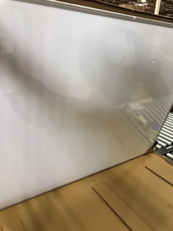 Photo 1 of -DAMAGED-
Amazon Basics Magnetic Dry Erase White Board, 35 x 47-Inch Whiteboard - Silver Aluminum Frame

