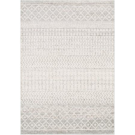 Photo 1 of -USED- NEEDS CLEANING -
 ELZ-2308 6'7" X 9' Rectangle Global Rug in Light Gray Medium Gray
