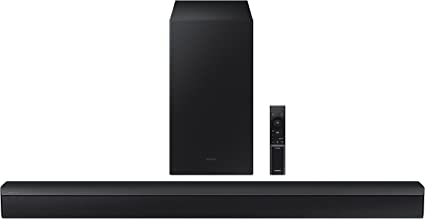 Photo 1 of PARTS ONLY SOUNDBAR DOES NOT POWER ON SUBWOOFER DOES 
SAMSUNG HW-B450 2.1ch Soundbar w/Dolby Audio, Subwoofer Included, Bass Boosted, Wireless Bluetooth TV Connection, Adaptive Sound Lite, Game Mode, 2022
