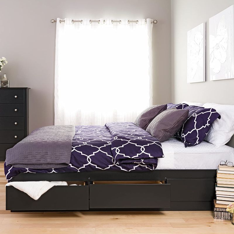 Photo 1 of **box 1 of 2* Prepac Mate's Platform Storage Bed with 6 Drawers, King, Black box 1 of 2
