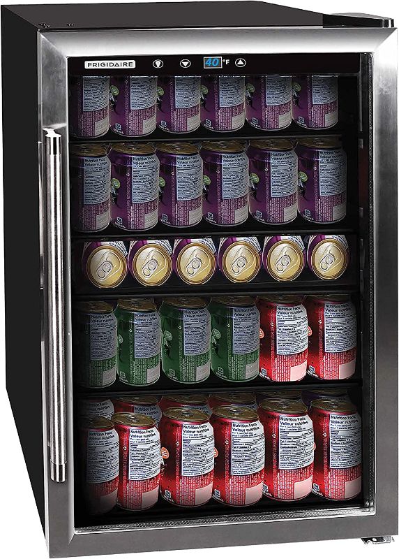 Photo 1 of Frigidaire EFMIS155 Beverage Center-126 Cans-Full Stainless Steel, 126-CAN, Stainless