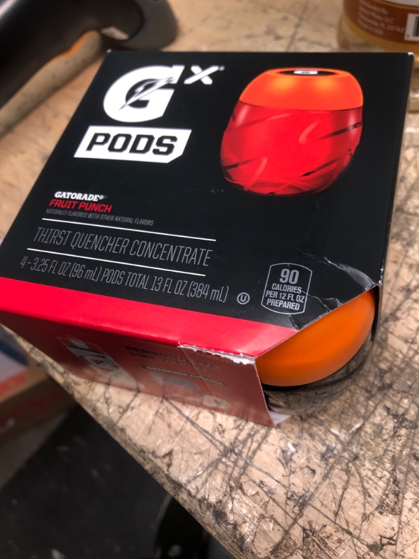 Photo 2 of -Gatorade GX Fruit Punch Pods (4 Pack) Fruit Punch 1 Count (Pack of 4) 
best by 3/24/23