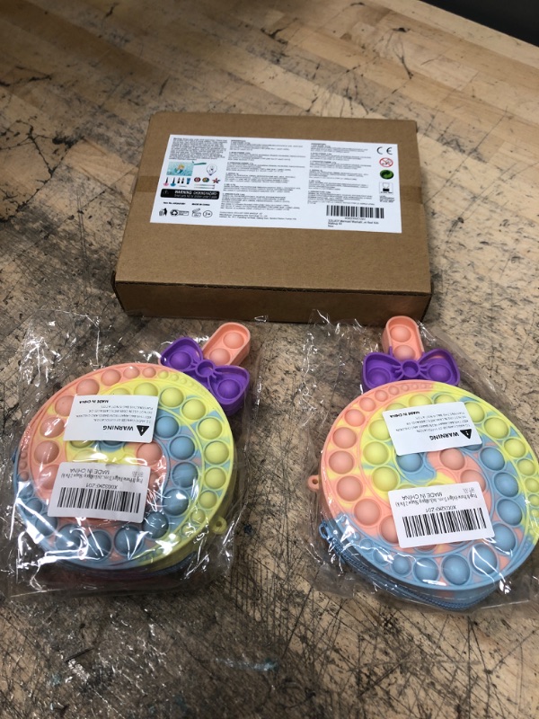 Photo 1 of BUNDLE of 3 ITEMS: 2 livingcoral Pop it Purse 2 Pack, Pop its Fidget Toys for Girls, 3 4 5 6 7 8 Year Old Girl Birthday Gifts, Lollipop Shape Girl Toys. lollipop 2 pack; AND, SOLLASY Mermaid Toys Gifts for Girls Kids Makeup Kit Princess Real Cosmetic Make
