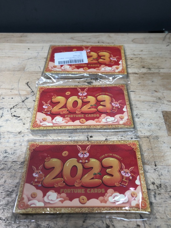 Photo 1 of 3 SETS - Extenuating Threads 25PCS 2023 Chinese New Year Scratch Off Fortune Cards, 2023 Year of The Rabbit Party Fortune Games, Favors for Lunar Rabbit New Year's Celebration Office Party Supplies