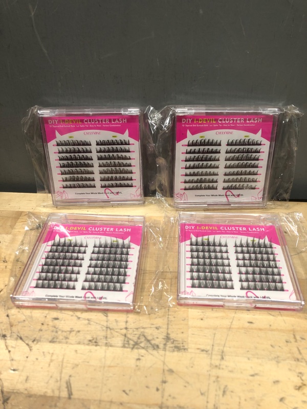 Photo 1 of 4 SETS - DIY Eyelash Extensions Manga Lashes CAELYMINE Cluster Lashes Natural Look Lash Extension 3D Cosplay Eyelash Cluster Extensions Reusable EM09