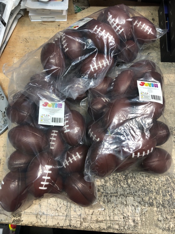 Photo 2 of 3 PACK JOYIN 16 Pack 3.25” Mini Football Foam Stress Balls Toy for Kids Sports Birthday Party Favor, Squeeze Squish Balls, Anxiety Relief, Relaxation, Super Bowl LIII Party and School Classroom Prize
