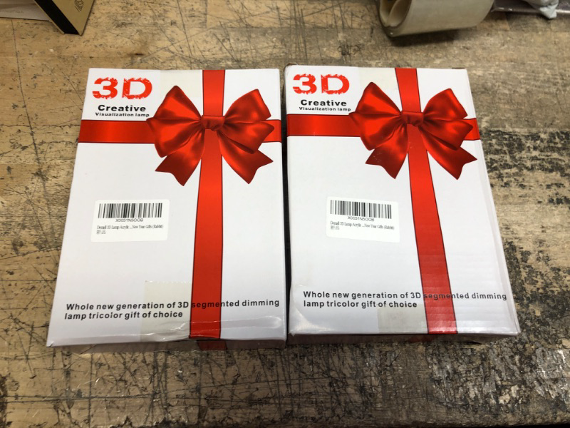 Photo 1 of * used item *
2 PACK Demall 3D Lamp Acrylic USB LED Night Light Xmas Party Wedding Decoration Night Light 