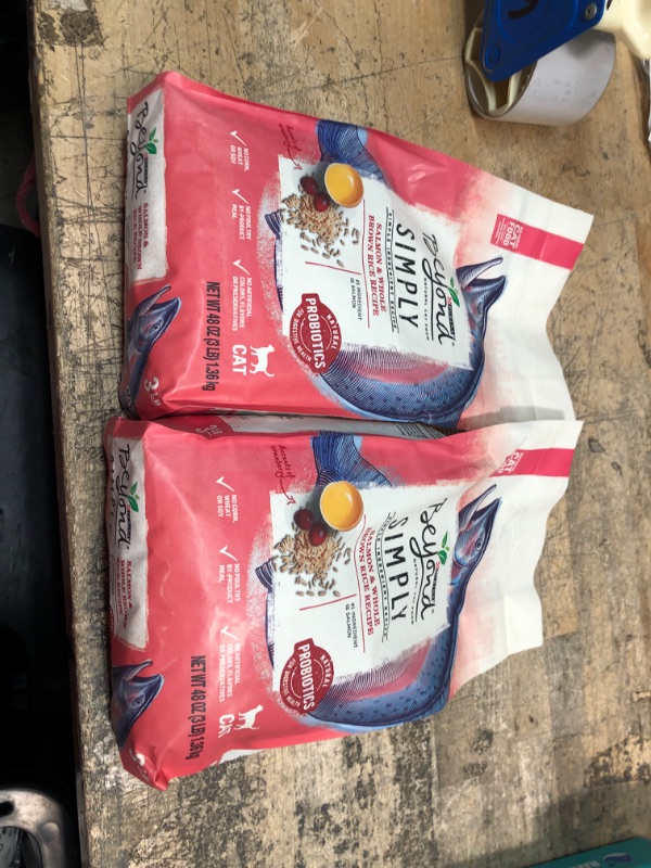 Photo 2 of *3/2023* 2 pack Purina Beyond Natural Limited Ingredient Dry Cat Food, Simply Salmon & Whole Brown Rice Recipe - 3 lb. Bag Salmon & Whole Brown Rice 3 Pound (Pack of 1)