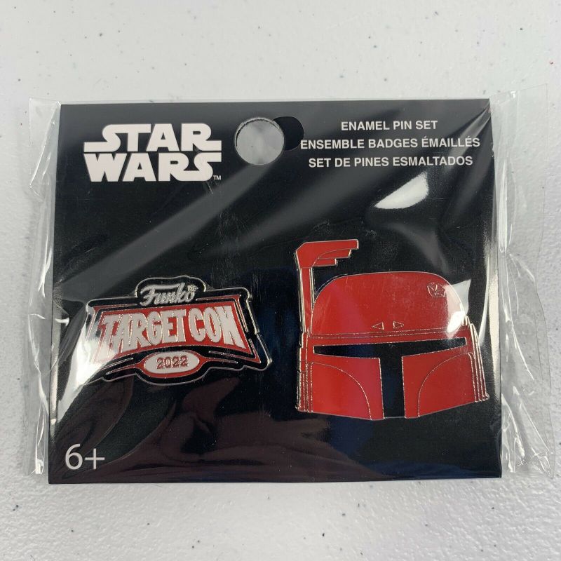 Photo 1 of 2 PACK**Funko POP! Pins: Star Wars - Boba & Logo 2pk (Target Exclusive), Red
