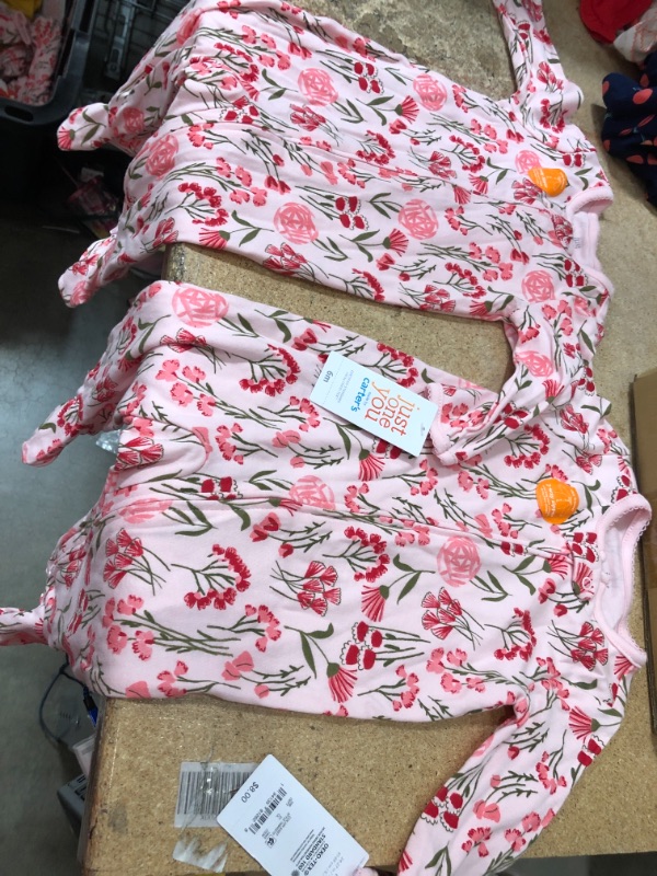 Photo 2 of 2 PACK**Baby Girls' Floral Footed Pajama - Just One You® Made by Carter's 6M
