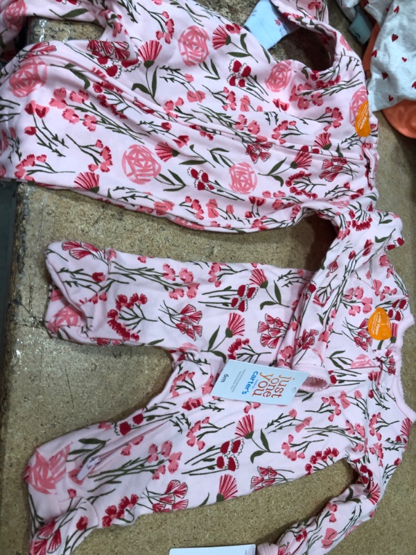 Photo 2 of 2 PACK**Baby Girls' Floral Footed Pajama - Just One You® Made by Carter's 6M AND NB
