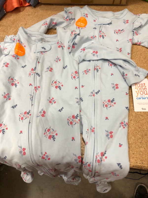 Photo 2 of 2 PACK**Baby Girls' Floral Footed Pajama - Just One You® Made by Carter's 9M
