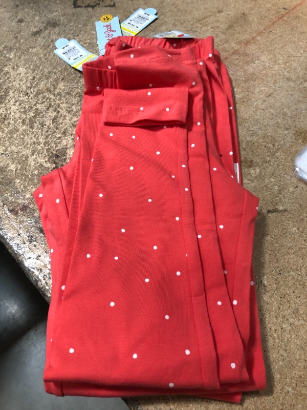 Photo 2 of 4 PAXK**Girls' Dot Leggings - Cat & Jack™ Coral Red MEDIUM AND XL
