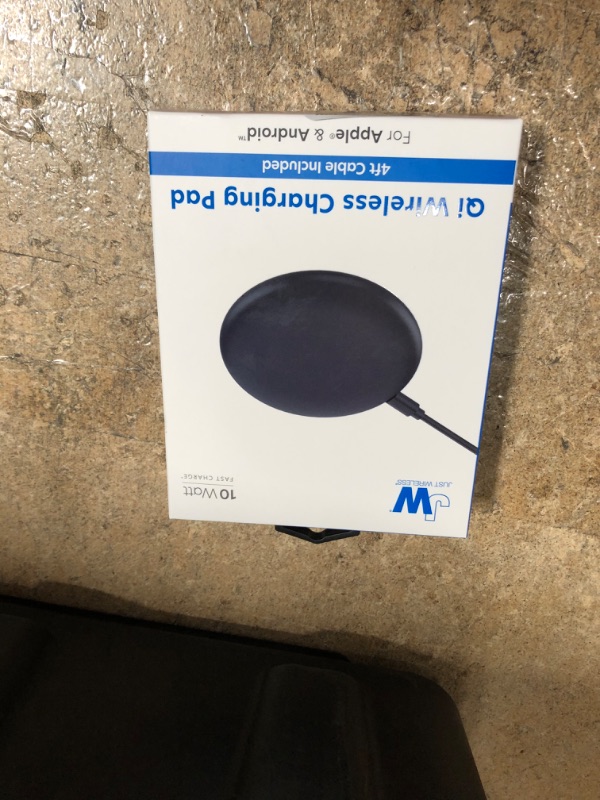 Photo 1 of Just Wireless 10W Qi Wireless Charging Pad with 4' TPU Charging Cable - Black