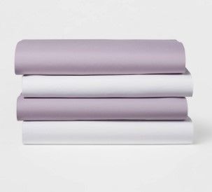 Photo 1 of 4pk Solid Microfiber Fitted Sheet - Room Essentials™
