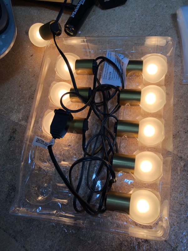 Photo 1 of 10ct Incandescent Outdoor String Lights G40 Frosted White Bulbs - Project 62™