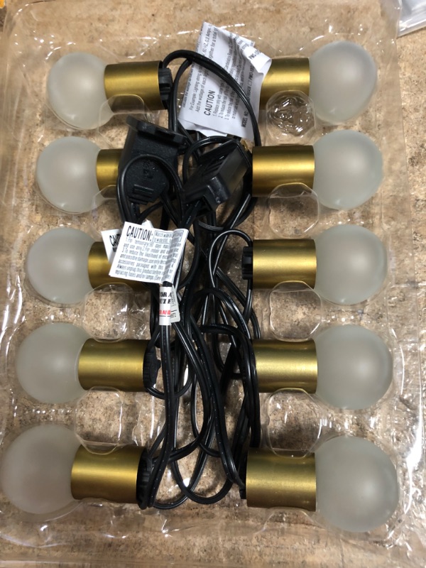 Photo 3 of 10ct Incandescent Outdoor String Lights G40 Frosted White Bulbs - Project 62™