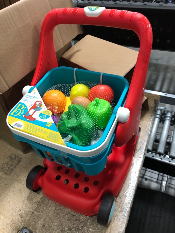 Photo 2 of B. play - Shopping Cart  Play Food - Shop  Glow Toy Cart